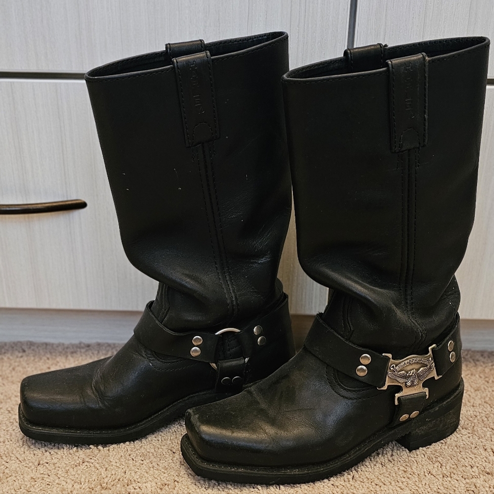 Vintage Harley Davidson Motorcycle Boots